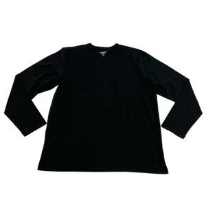 Rough Dress Men's Black Supima Cotton Long Sleeve Shirt / Size XLarge